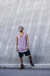 Organic Cotton Sleeveless Shirt: Asymmetric Yoga Tank Top