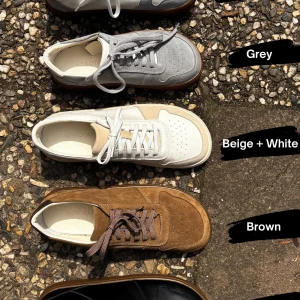 Leather Barefoot Sneakers Wide Toe Box Breite Zehenbox