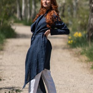 Linen Cardigan Coat Women Summer Maxi Vest Plus