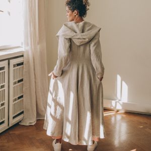 Summer Linen Coat Maxi Cardigan For Women Long