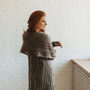 Winter Cardigan For Women Wrap Wool Jacket Chunky