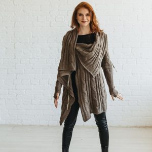 Winter Cardigan For Women Wrap Wool Jacket Chunky
