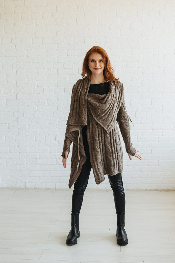 Winter Cardigan For Women Wrap Wool Jacket Chunky