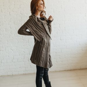 Winter Cardigan For Women Wrap Wool Jacket Chunky