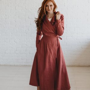 Hooded Linen Coat Long Cardigan Jacket Heavyweight Clothing