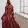 Hooded Linen Coat Long Cardigan Jacket Heavyweight Clothing